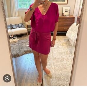 Diane Von Furstenberg Magenta SILK Wrap Dress